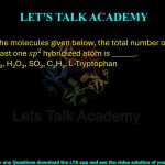 14. Amongst the molecules given below, the total number of molecules that have at least one sp2 hybridized atom is _____.
