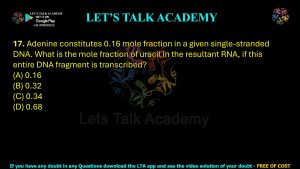 IIT JAM Biotechnology Previous Year Question paper Topic Molecular Biology