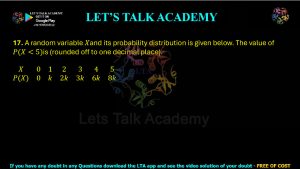 IIT JAM Biotechnology Previous Year Question paper Topic Mathematics