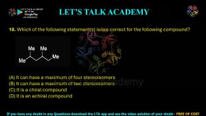 IIT JAM Biotechnology Previous Year Question paper Topic chemistry