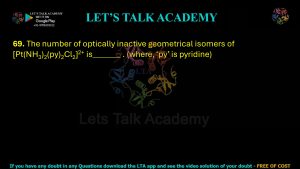 IIT JAM Biotechnology Previous Year Question paper Topic chemistry
