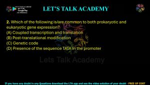 IIT JAM Biotechnology Previous Year Question paper Topic Molecular Biology