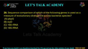 IIT JAM Biotechnology Previous Year Question paper Topic Evolution and Ecology
