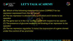 IIT JAM Biotechnology Previous Year Question paper Topic Molecular Biology