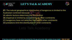 IIT JAM Biotechnology Previous Year Question paper Topic Evolution and Ecology