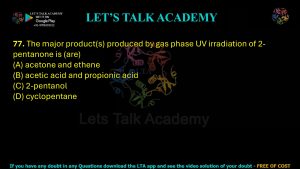 IIT JAM Biotechnology Previous Year Question paper Topic chemistry
