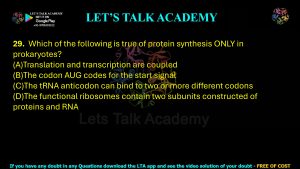 IIT JAM Biotechnology Previous Year Question paper Topic Molecular Biology