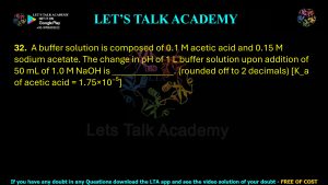 IIT JAM Biotechnology Previous Year Question paper Topic chemistry
