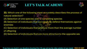 IIT JAM Biotechnology Previous Year Question paper Topic Evolution and Ecology