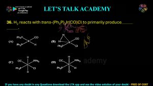 IIT JAM Biotechnology Previous Year Question paper Topic chemistry