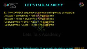 IIT JAM Biotechnology Previous Year Question paper Topic Evolution and Ecology