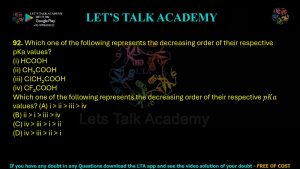 IIT JAM Biotechnology Previous Year Question paper Topic chemistry