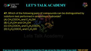 IIT JAM Biotechnology Previous Year Question paper Topic chemistry