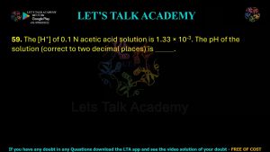 IIT JAM Biotechnology Previous Year Question paper Topic chemistry