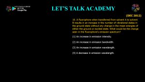 CSIR NET Life Science Previous Year Questions and Solutions Spectroscopy