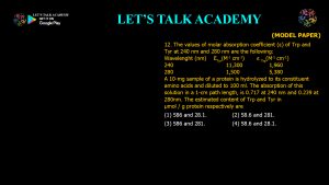 CSIR NET Life Science Previous Year Questions and Solutions Spectroscopy