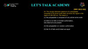 CSIR NET Life Science Previous Year Questions and Solutions Spectroscopy