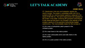 CSIR NET Life Science Previous Year Questions and Solutions Spectroscopy