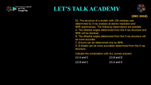 CSIR NET Life Science Previous Year Questions and Solutions Spectroscopy