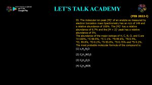 CSIR NET Life Science Previous Year Questions and Solutions Spectroscopy