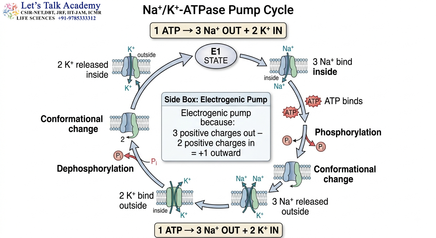Na⁺/K⁺-ATPase Cycle