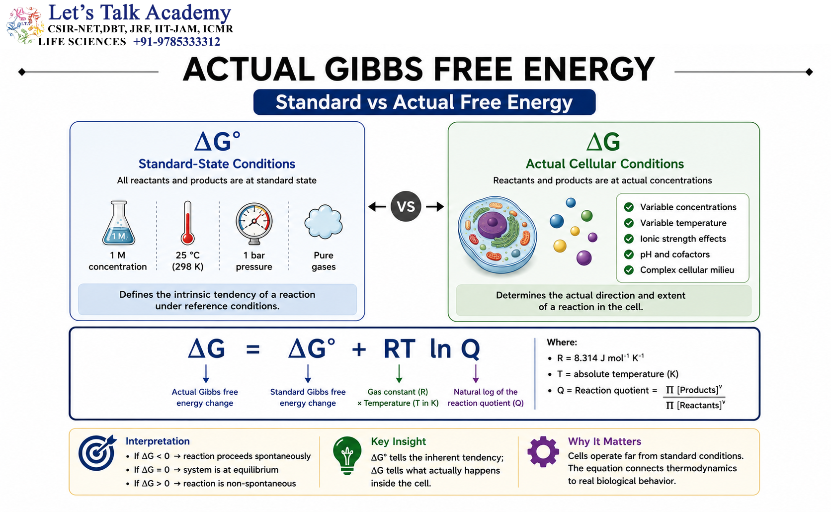 Actual Gibbs Free Energy