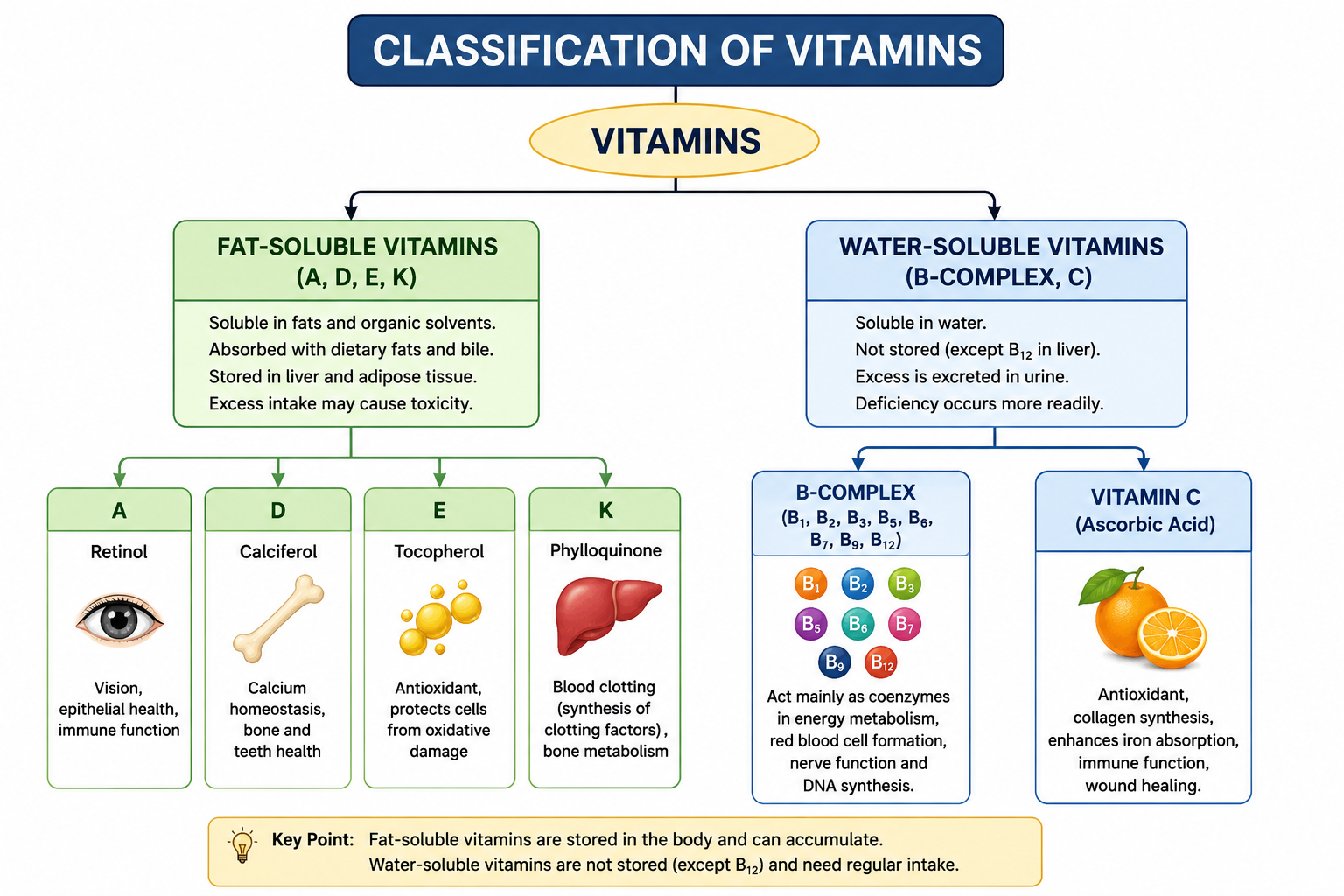 Classification of vitamins