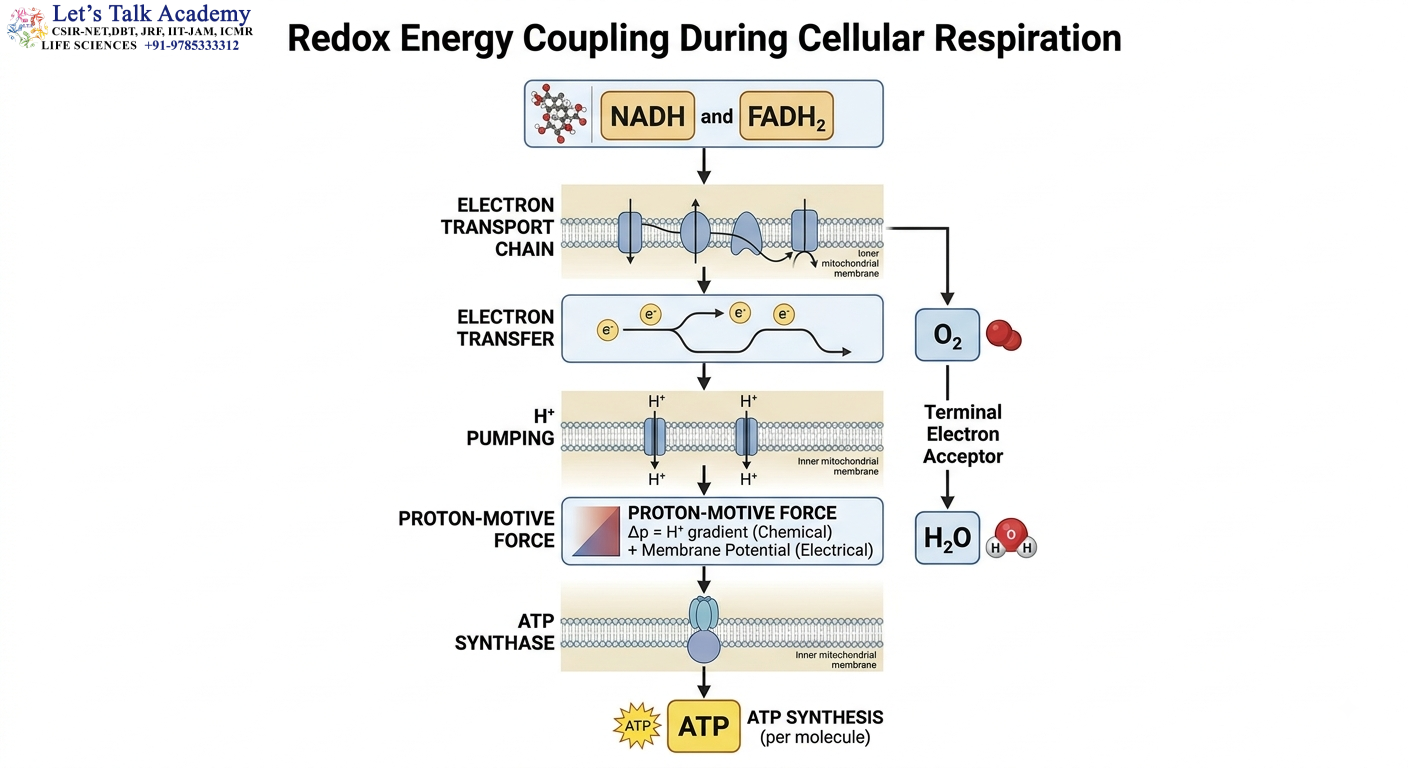 Redox Energy Coupling During Cellular Respiration