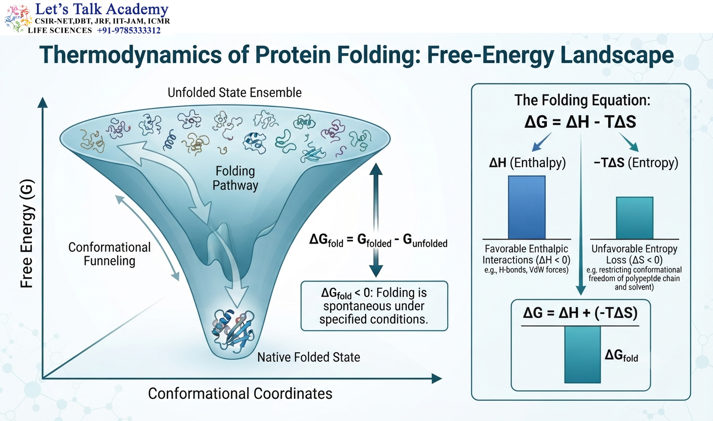 Thermodynamics of Protein Folding: Free-Energy Landscape
