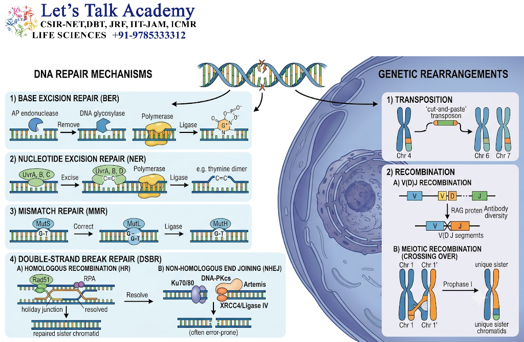 DNA Repair and Genetic Rearrangements