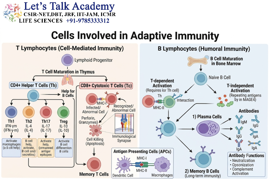Cells Involved in Adaptive Immunity