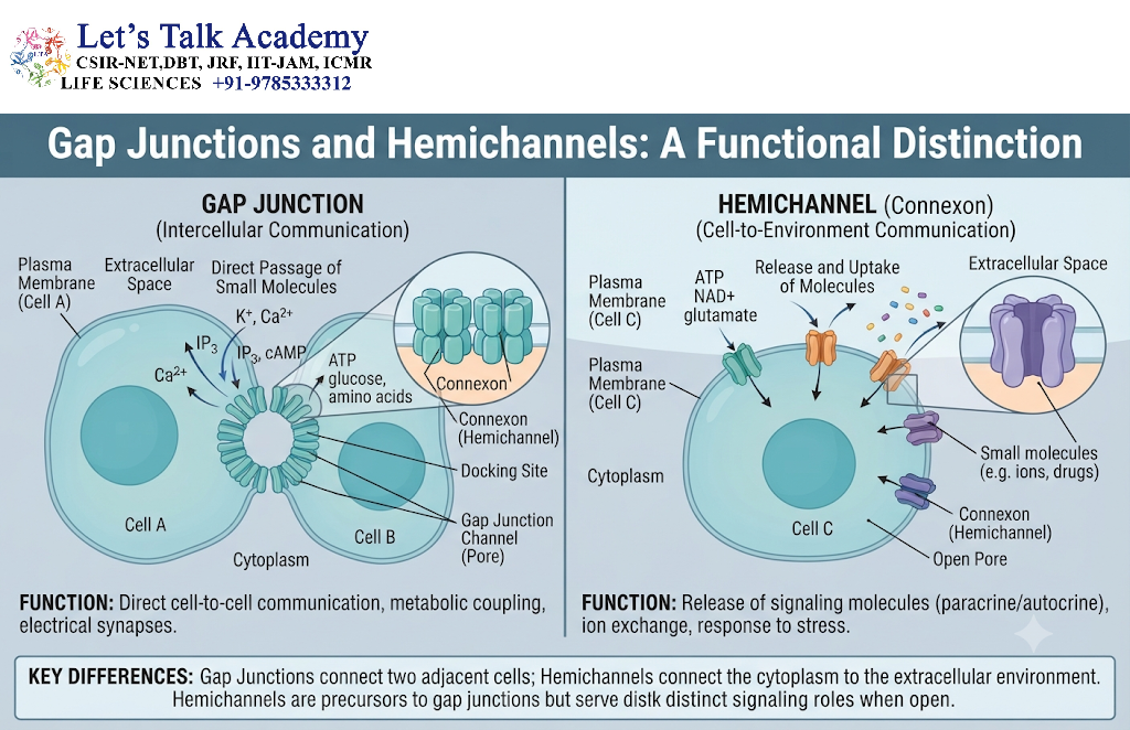 Gap Junctions and Hemichannels: A Functional Distinction