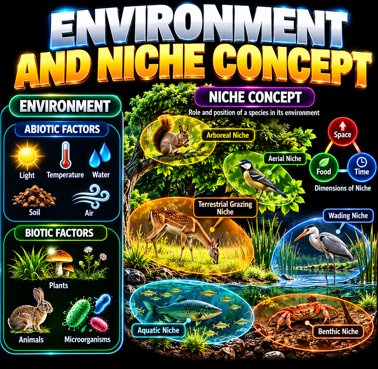 Environment and Niche Concept MCQ and Previous year question and CSIR NET Life Science coaching testseries Environment and Niche Concept