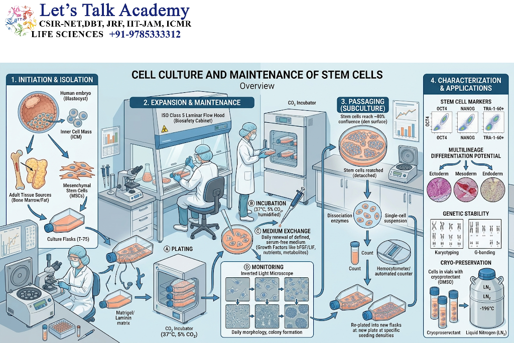 Cell Culture and Maintenance of Stem Cells